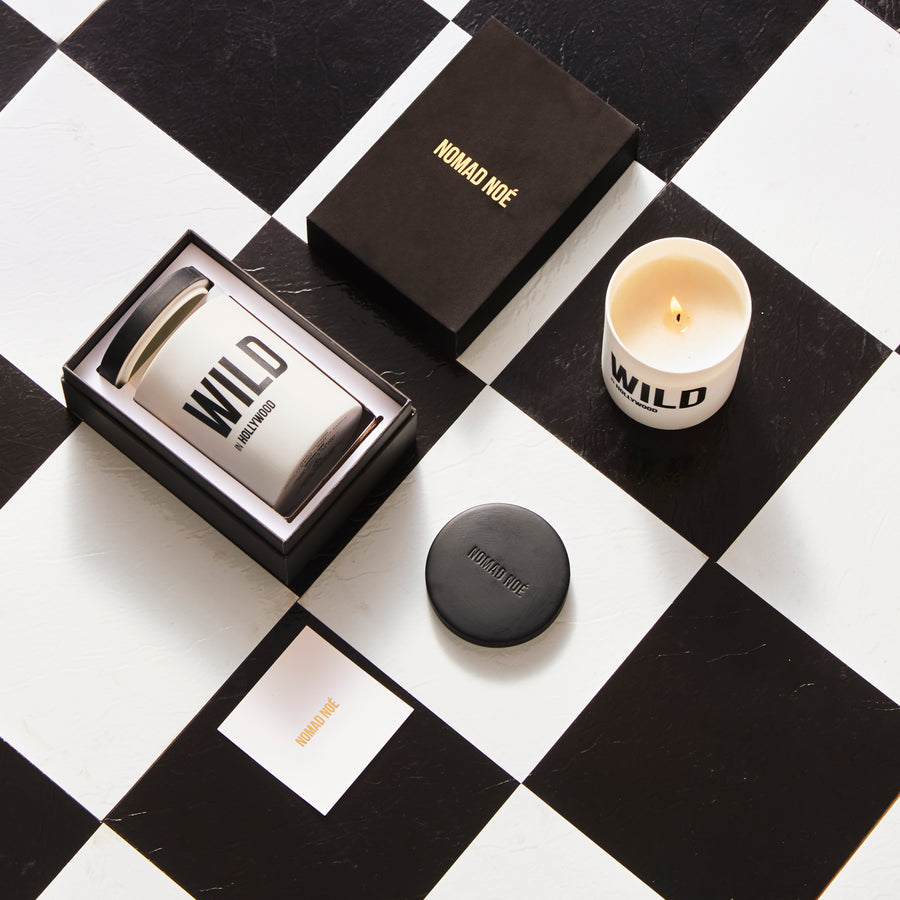 Black and white luxury scented candle Nomad Noé