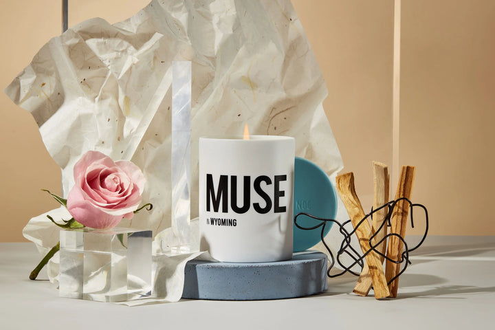 Muse Scented candle rose scent