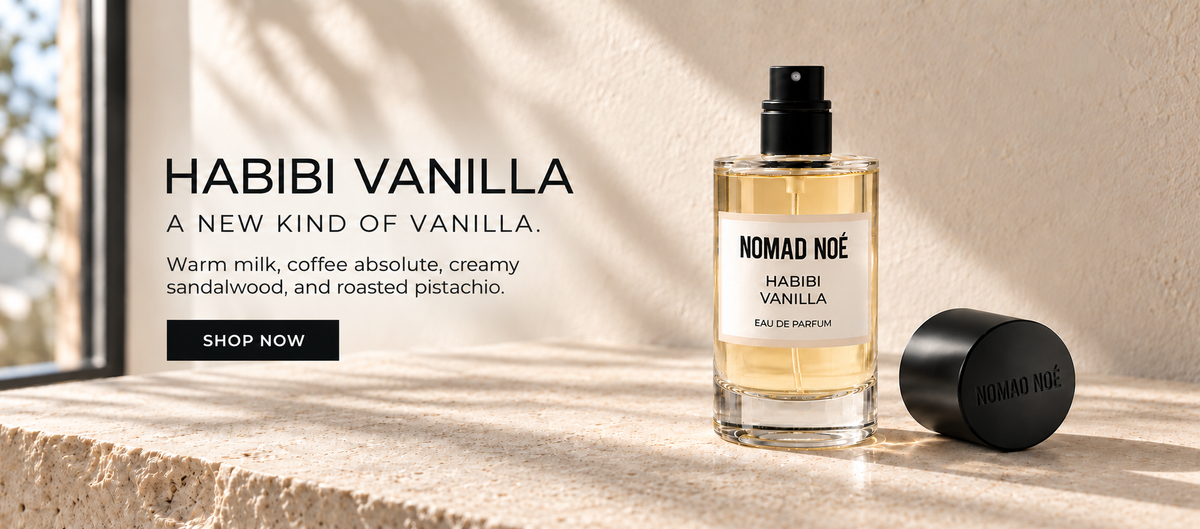 HABIBI VANILLA Eau de Parfum by Nomad Noé – a new kind of vanilla. Warm milk, coffee absolute, creamy sandalwood and roasted pistachio. Shop now.