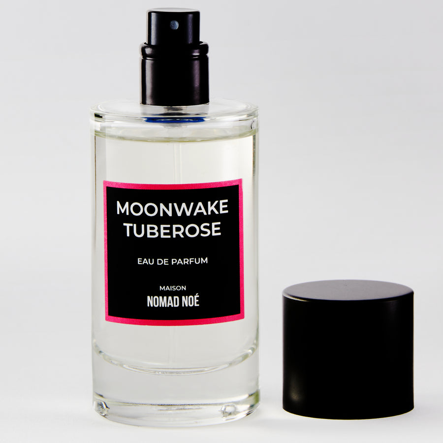 Moonwake Tuberose Eau de Parfum bottle and cap Maison Nomad Noé