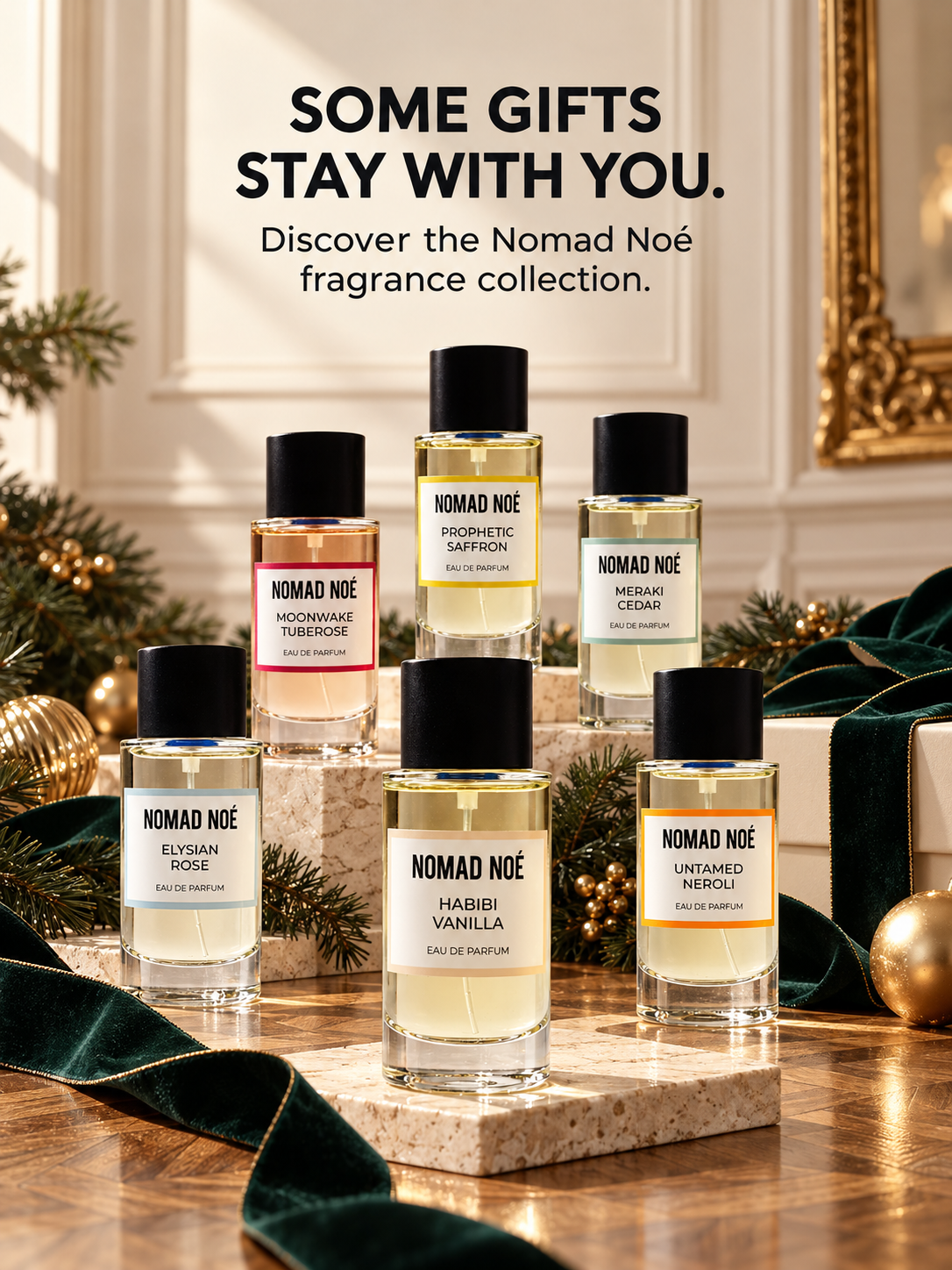 Some gifts stay with you. The Nomad Noé holiday fragrance collection.